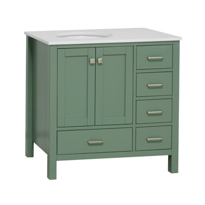 Claudett 36'' Single Bathroom Vanity with Top