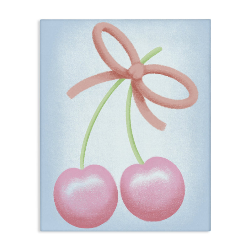 Cerises et toile à nœuds ronds, design par Marcus Prime, H 20 po x l 16 po