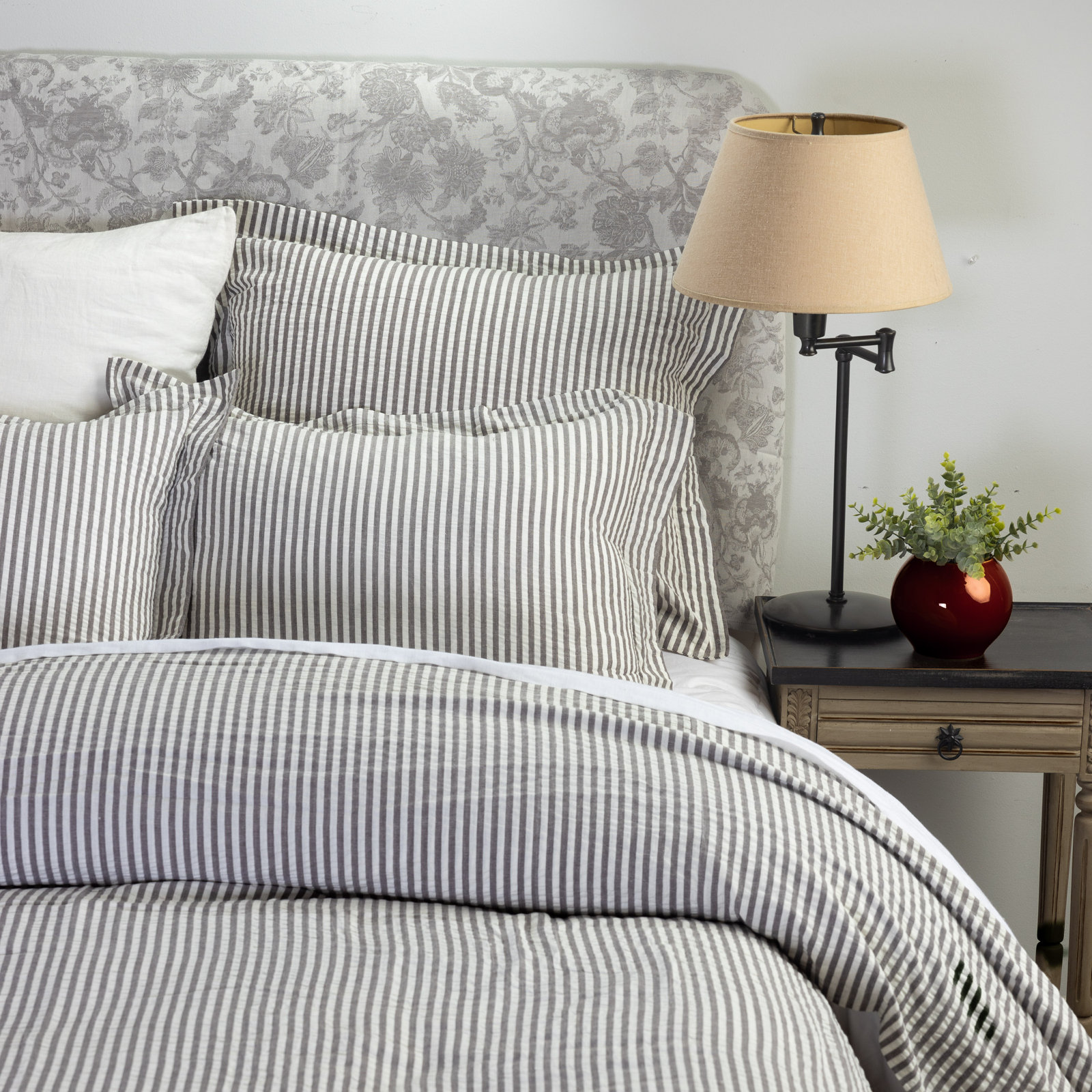 Oakden Cotton Duvet Cover Set, King Duvet Cover, Pewter