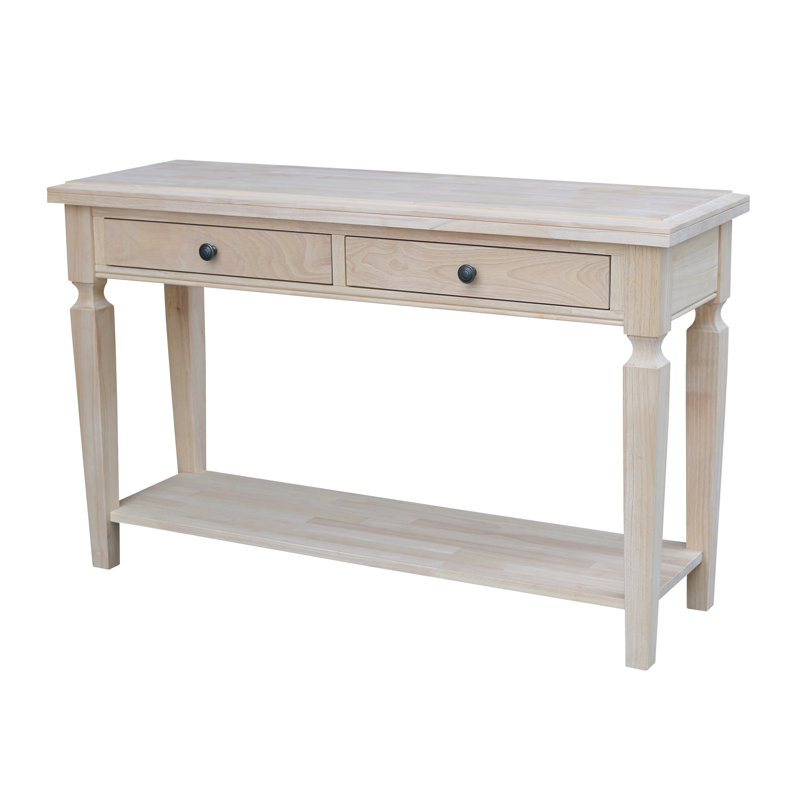 Briseno 48'' Solid Wood Console Table, Unfinished