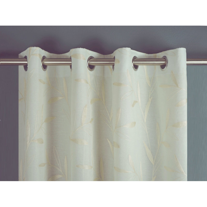 Levron Voile Semi Sheer Curtain Single Panel, 108cm Width x 108cm Drop