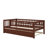 Rustic Wooden Daybed With Underbed Trundle And Protective Fence-Style Guardrails-541746099