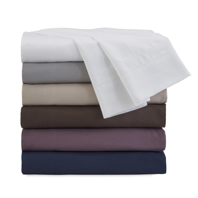 Light Gray Queen Microfiber Hemstitched Sheet Set