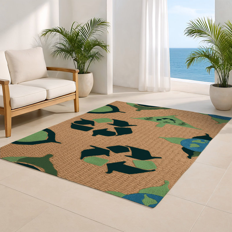 Tapis intérieur et extérieur brun Transport, Rectangulaire 2 pi x 3 pi
