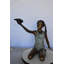 Bronze Sitting Girl Holding Shell Fountain