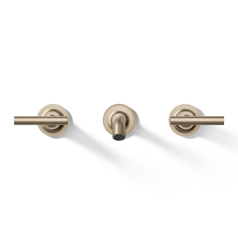 Purist® Wall-Mounted Bathroom Faucet, Vibrant Brushed Bronze, Lever Handle
