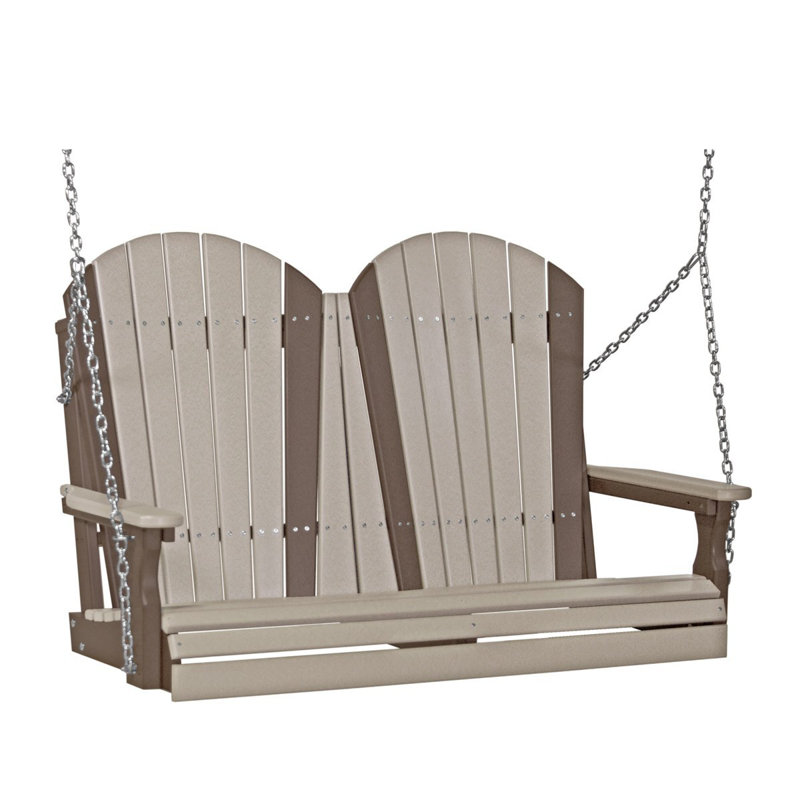 Balançoire porche adirondack Broemmel, Bois vieilli / brun châtaignier