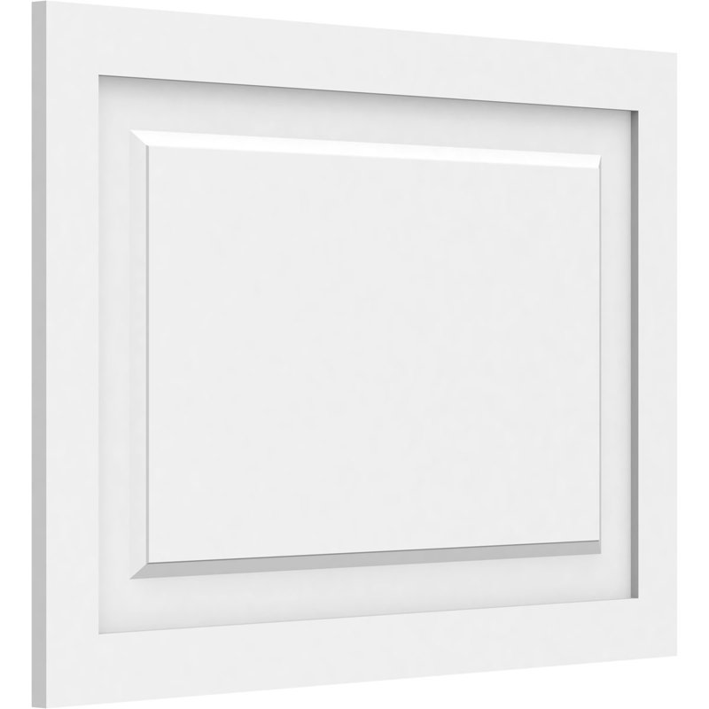 Panneau mural Harrison 3D en blanc, H 20 po x l 28 po x P 0,63 po