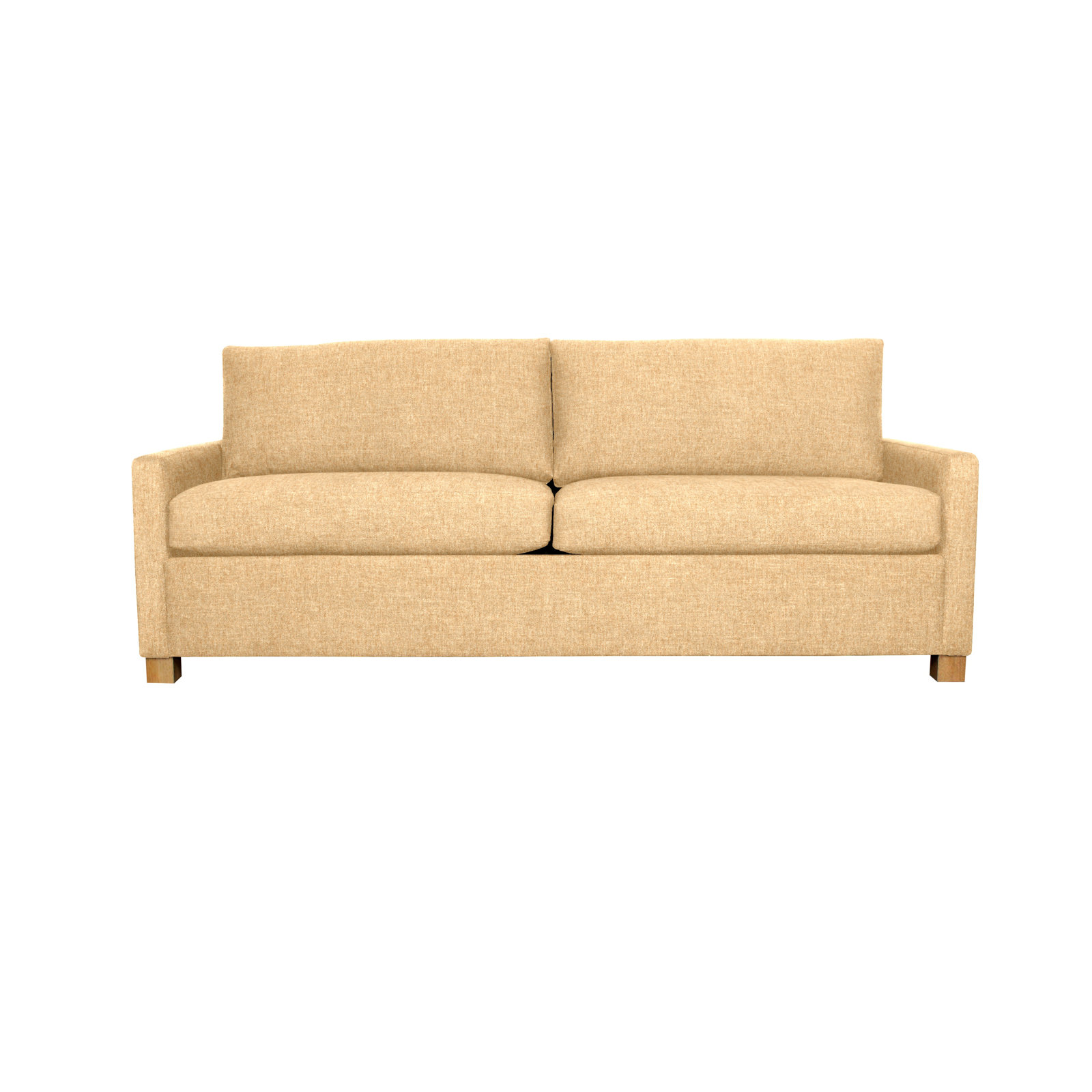 Louisa 87'' Square Arm Sofa Bed, Dorset Camel Performance Chenille