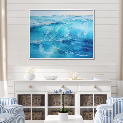 " Bright Turquoise Transparent Waves "
