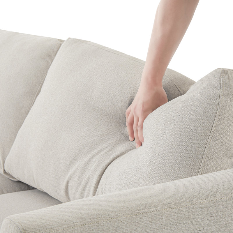 Yannel Upholstered 56'' Loveseat, Ivory