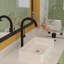 Lavabo de salle de bain vasque rectangulaire en céramique 24 po x 14 po
