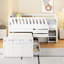 White Twin Loft & Platform Bed With 7 Efficient Space Utilization Drawers And - To Wear