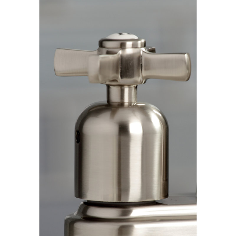 Kingston Brass Millennium Two-Handle 2-Hole Deck Mount Bar Faucet, Brushed Nickel