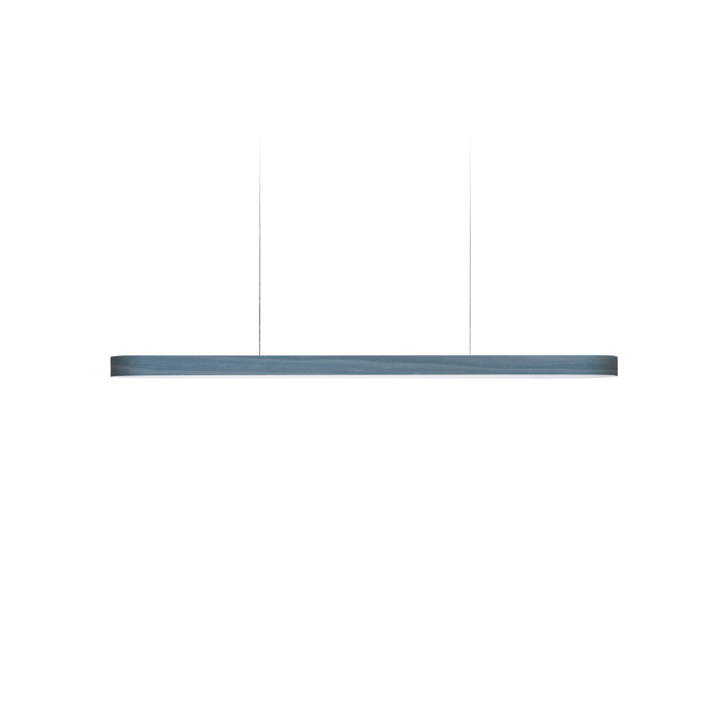 1 - Light LED Pendant, 98" H x 47.2" W x 2" D, Blue, Matte White
