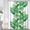 Bordure aquarelle, feuilles vertes tropicales, palmier tropical avec 12 crochets