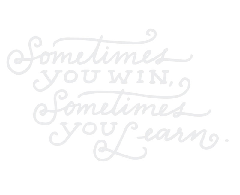 Décalcomanie murale parfois citation "win, H 21 po x l 35 po x P 0,01 po, Blanc
