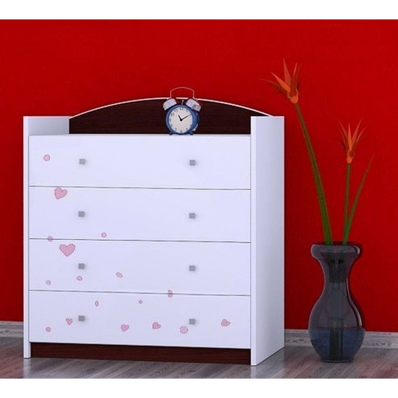 Newfolden Kids 4 - Drawer Chest, Dark Brown