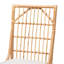 Chaise de salle à manger moderne bohémienne avec structure en rotin naturel et siège en tissu moelleux