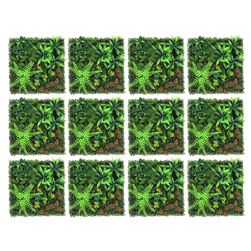 12 panneaux muraux de verdure artificielle