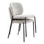 Ensemble de deux chaises d'appoint rembourrées grises et noires
