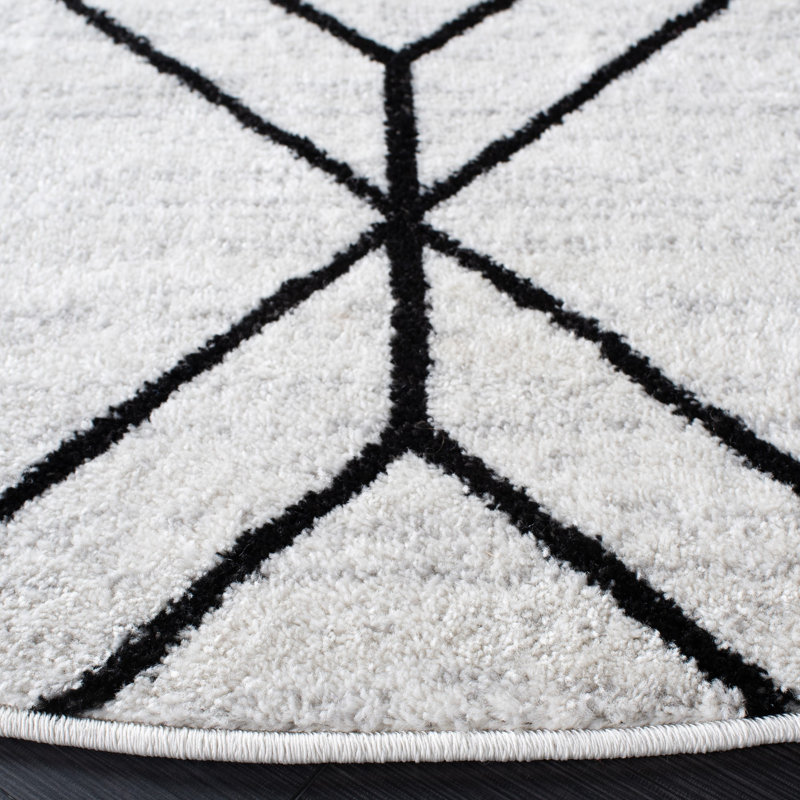 Tapis géométrique Marrufo Performance, Rond 6 pi