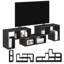 Free Combination Unit with Storage Shelves Extendable Entertainment Centre 180*30.5*44 cm MDF 1 Piece TV Stand Black with Storage Shelves