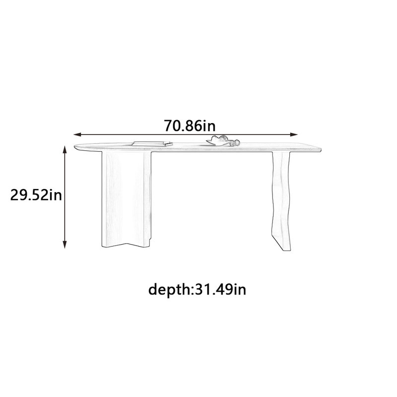 Irline, H 29,52 po x L 70,86 po x l 31,49 po