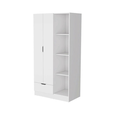 Armoire 2 portes avec compartiment ouvert