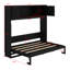 Lit escamotable double avec armoires de rangement