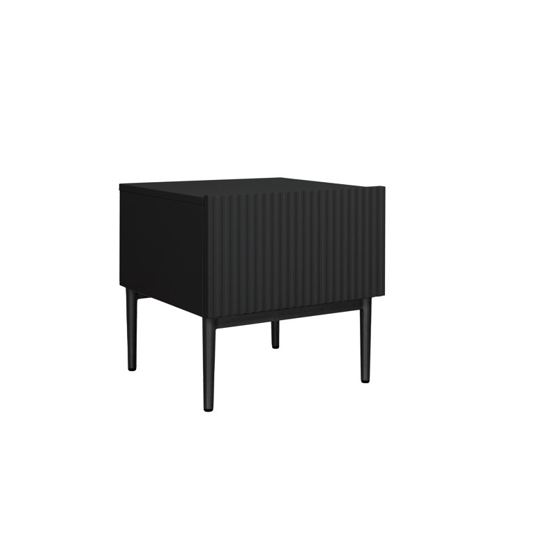 Alantra 46 cm W Laminate Bedside Table, Black