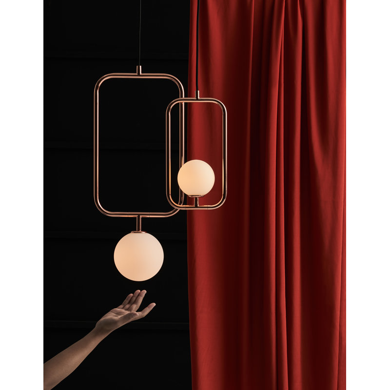 Aviva 1 - Light Pendant, 11.8" H x 6.5" W x 3.9" D, Copper