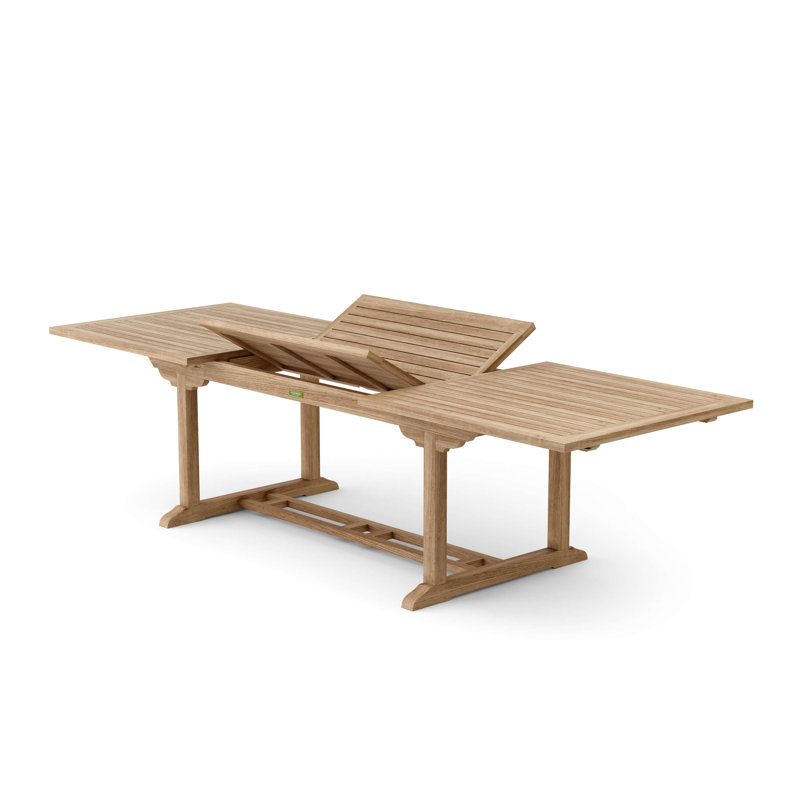 10 - Person Teak Wood Patio Dining Set with Rectangular Table