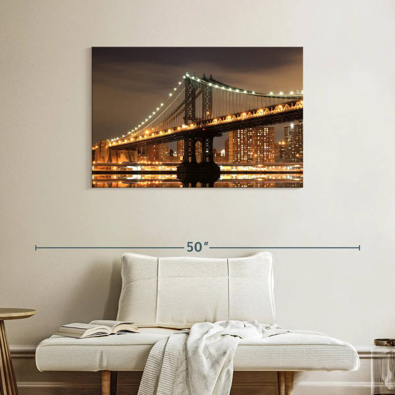 Lilie Manhattan Bridge Skyline, 26" H x 39" W