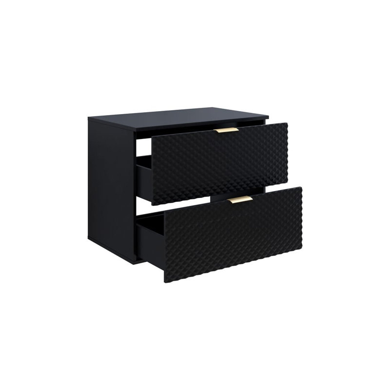 Aidrick 80mm Single Bathroom Vanity, Matte Black