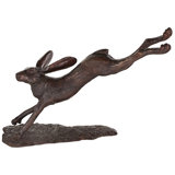 Leaping Hare Garden Statue