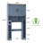 Over The Toilet Storage Cabinet With 2 Barn Doors-500872784