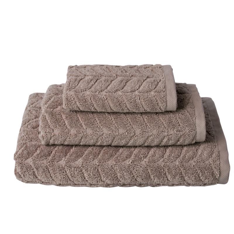 Ensemble de serviettes en coton turc 3 pièces Kerr, Truffe