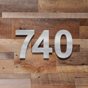 Pre-made Fabricated Stainless Steel House Numbers and Letters - Grade 304  Stainless Steel, Brushed Finish