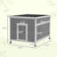 Cage de bois en bois avec toit ouvrable, plancher amovible, portes doubles, 30 po x 38 po x 30 po-1261974247