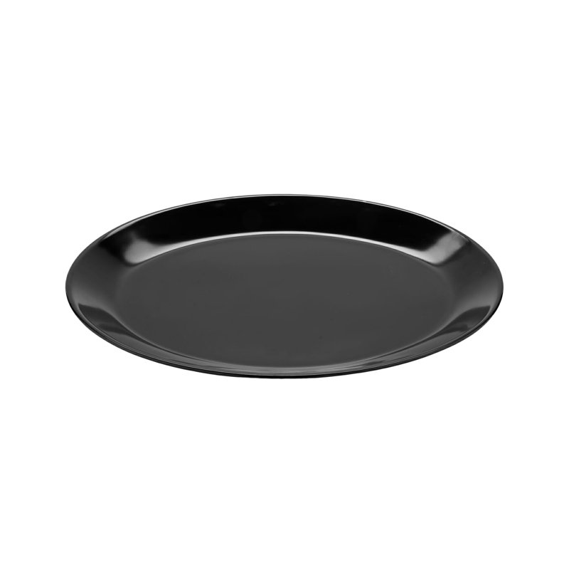 Plateau de service ovale en mélamine GET, H 0,91 po x L 14 po x l 10,75 po, Noir