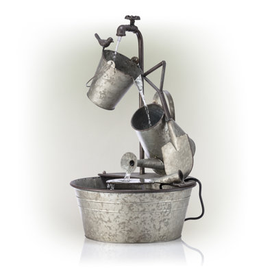Outdoor Metal Weather Resistant Cascade Fountain