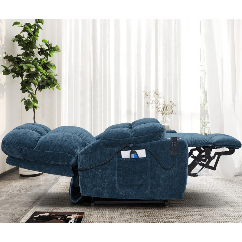 Fauteuil inclinable à deux moteurs Okin, Bleu