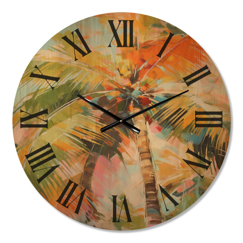 Très grande horloge murale Palm Trees, Large