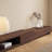 Minimalist retractable solid wood TV cabinet