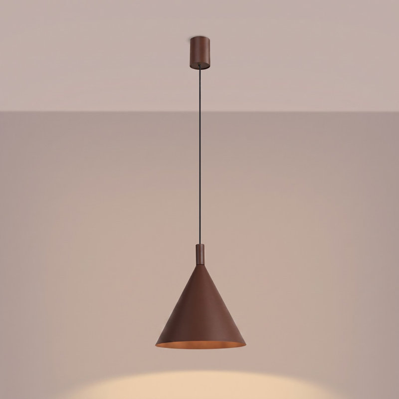 Pendant lamp NOX 25 white, 24,5x24,5x140 cm, Brown