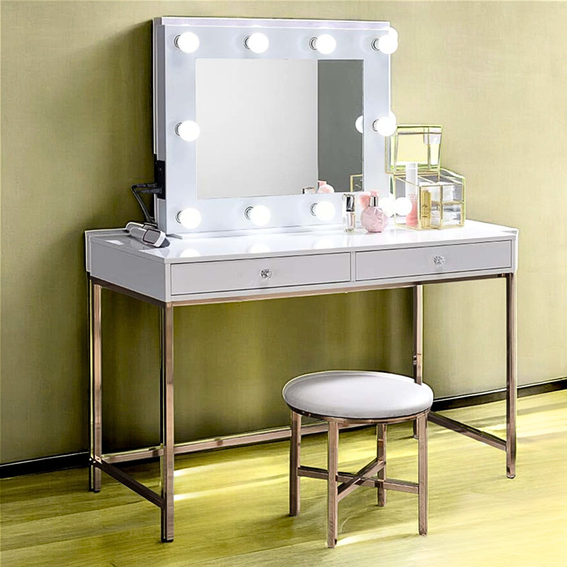 White Accent Mirror by Avery