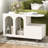 Mobile End Table With Lockable Wheels, Cream Style Side Table With Storage Drawer, 11.8Inch Narrow Nightstand With Multi-Layer Storage, Living Room-1079416349