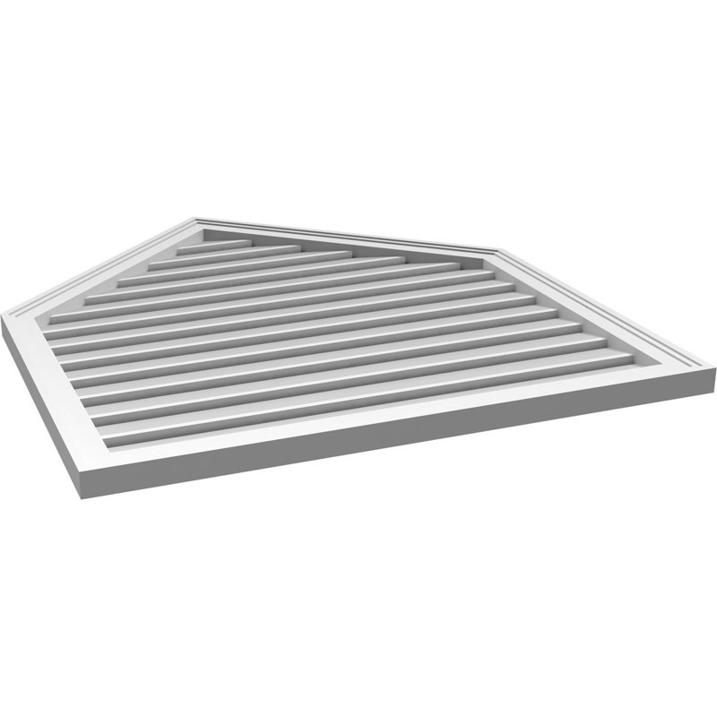 Ventilé à pignon en uréthane fonctionnel à hauteur de pointage 11/12, brun clair apprêté, H 40 po x l 36 po x P 1,5 po