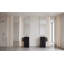 Lavabo de salle de bain sur pied en béton autoportant de 33,5 po de hauteur Vast Studio, lavabo rectangulaire moderne à fixation au sol, finition noire-121432542